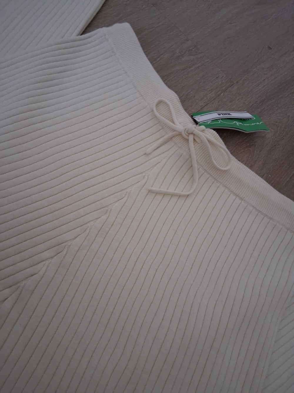 PINK Victoria's Secret Ribbed Lounge Pants in Cream High Quality - Picture 3 of 7